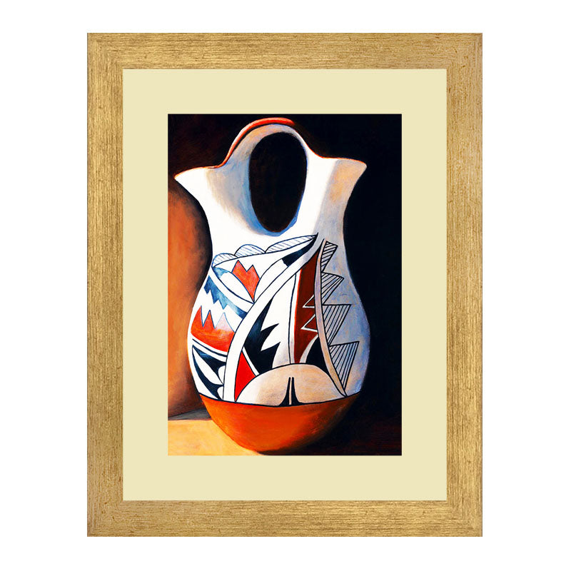 Set of 3 Cultural Ceramic Vases Wall Frame Set – Traditional Pottery Art
