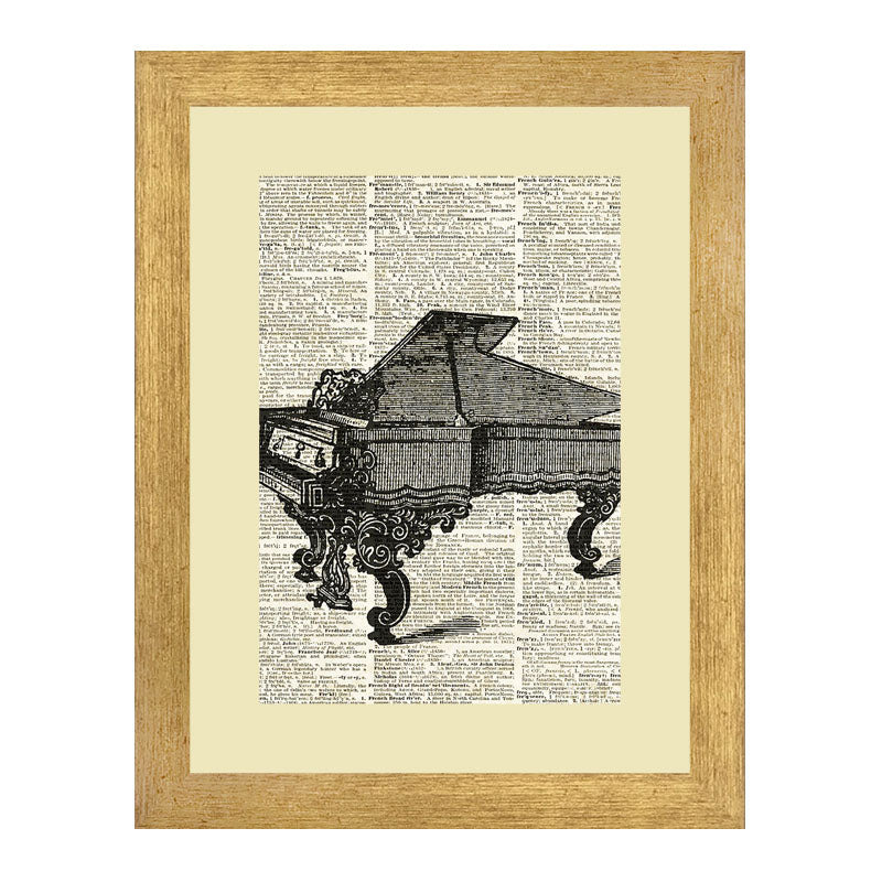 3 Piece Vintage Music Wall Frame Set – Gramophone, Bicycle & Horse Cart
