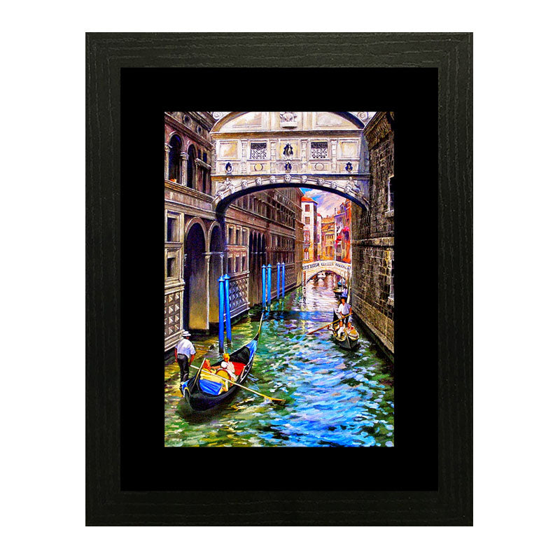 Set of 3 Venice Canals Wall Frame Set – Italian Streets and Waterways
