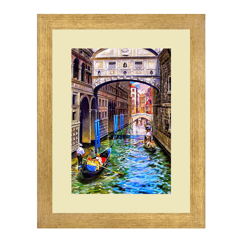 Set of 3 Venice Canals Wall Frame Set – Italian Streets and Waterways