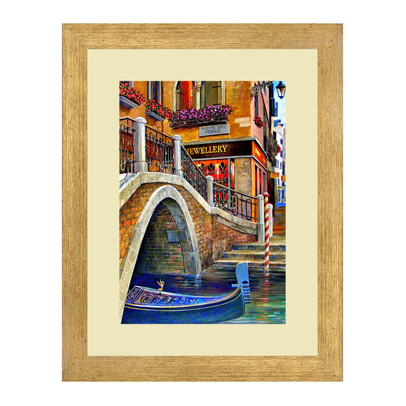 Set of 3 Venice Canals Wall Frame Set – Italian Streets and Waterways