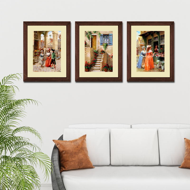 Set of 3 Cultural Festivity Wall Frame Set – Traditional Folk Dance Scenes