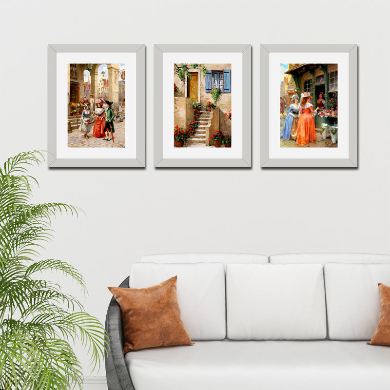 Set of 3 Cultural Festivity Wall Frame Set – Traditional Folk Dance Scenes