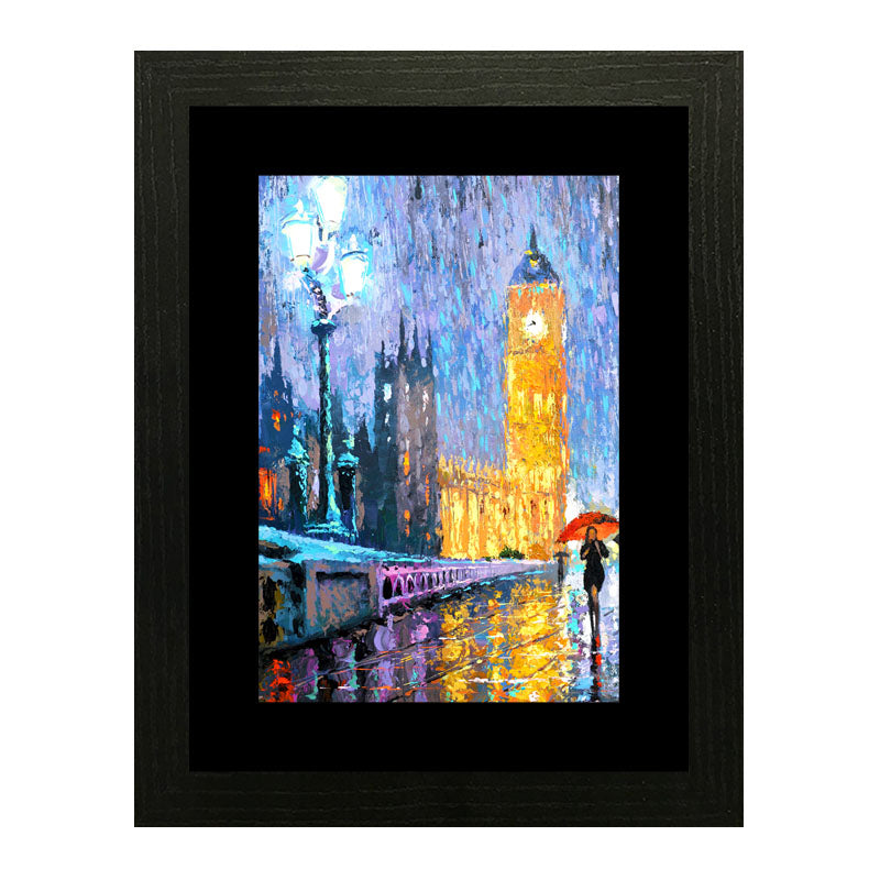 Set of 3 European City Lights Wall Frame Set – London & Italy Night Views