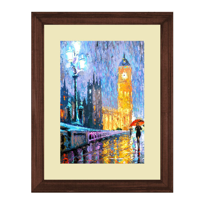 Set of 3 European City Lights Wall Frame Set – London & Italy Night Views