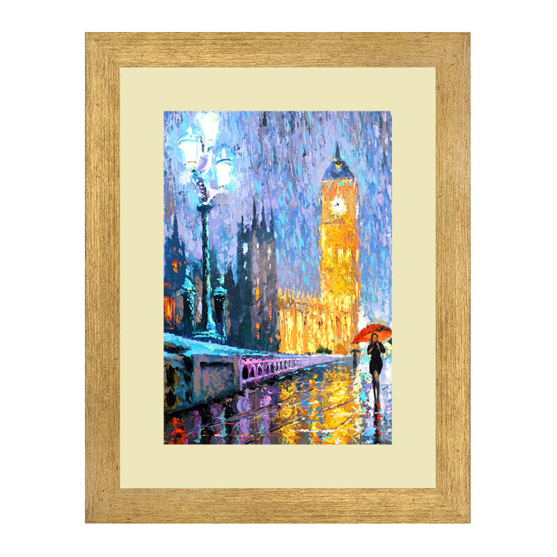 Set of 3 European City Lights Wall Frame Set – London & Italy Night Views