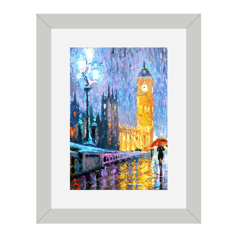 Set of 3 European City Lights Wall Frame Set – London & Italy Night Views