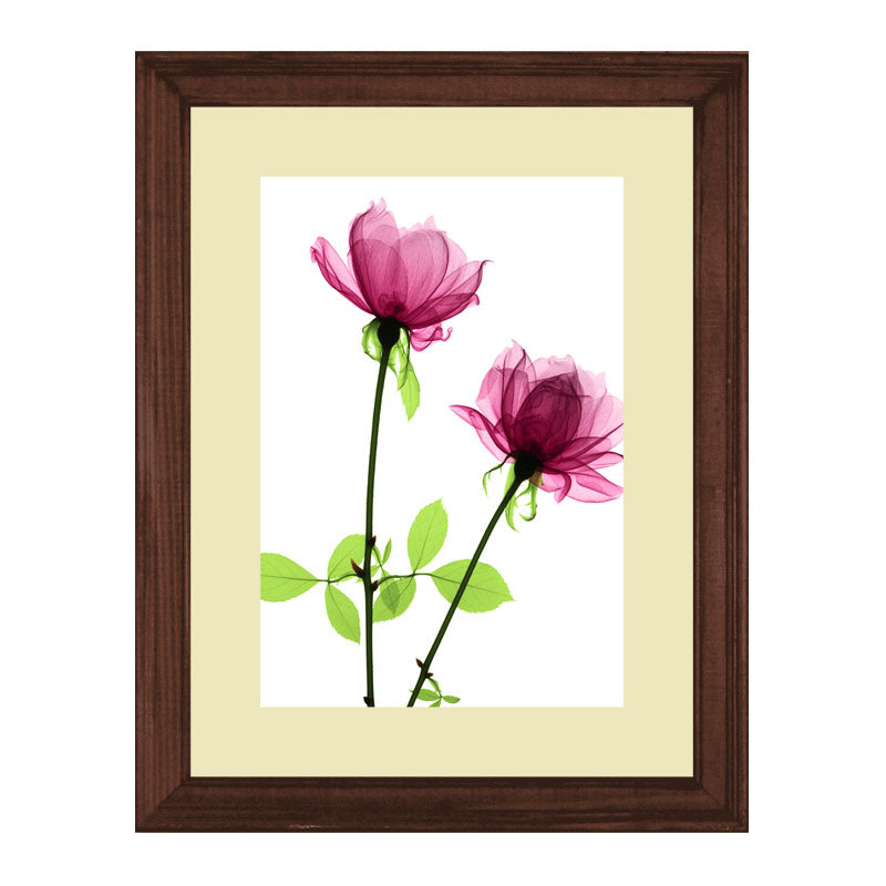 3 Piece Botanical Bloom Wall Frame Set – Pink, Yellow & Green Flowers