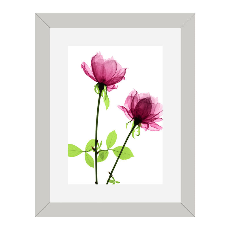 3 Piece Botanical Bloom Wall Frame Set – Pink, Yellow & Green Flowers