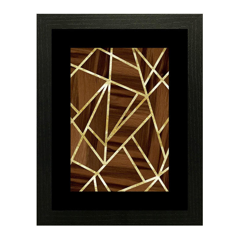 Set of 3 Dark Line Art Wall Frame Set – Bold Geometric Texture