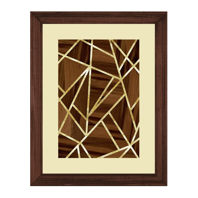 Set of 3 Dark Line Art Wall Frame Set – Bold Geometric Texture