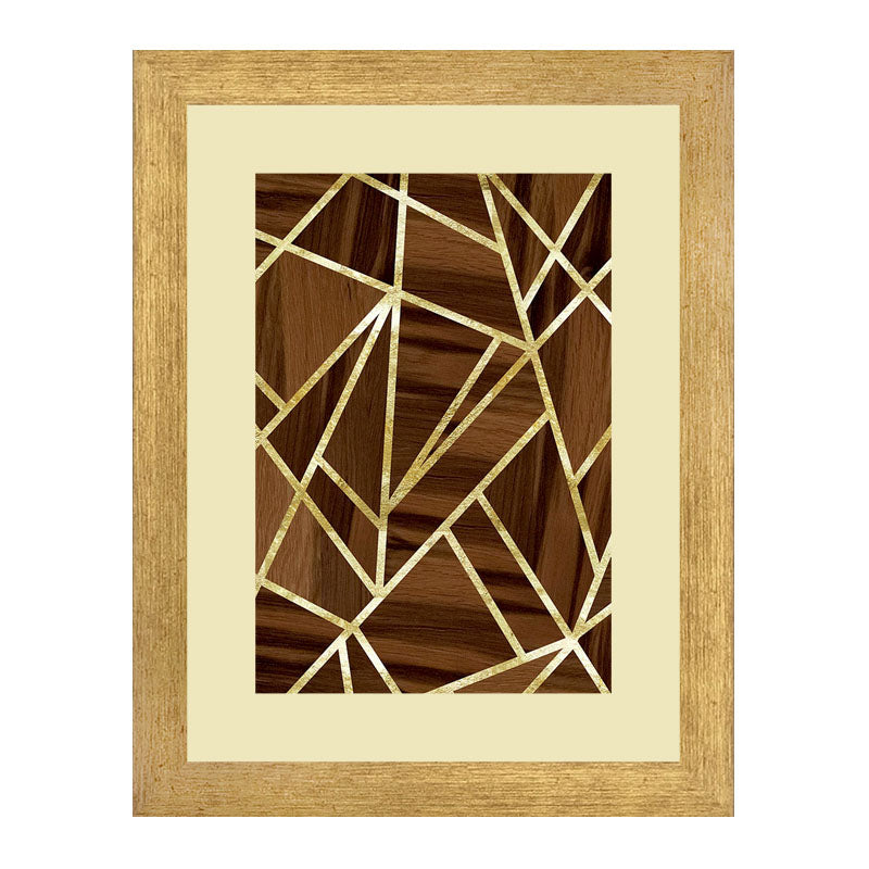 Set of 3 Dark Line Art Wall Frame Set – Bold Geometric Texture
