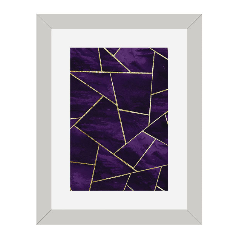 3 Piece Jewel Toned Abstract Wall Frame Set – Dark Elegant Lines