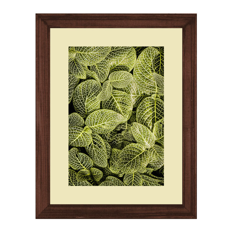 Set of 3 Autumn Leaves Wall Frame Set – Brown, Green & Frosted Leaves