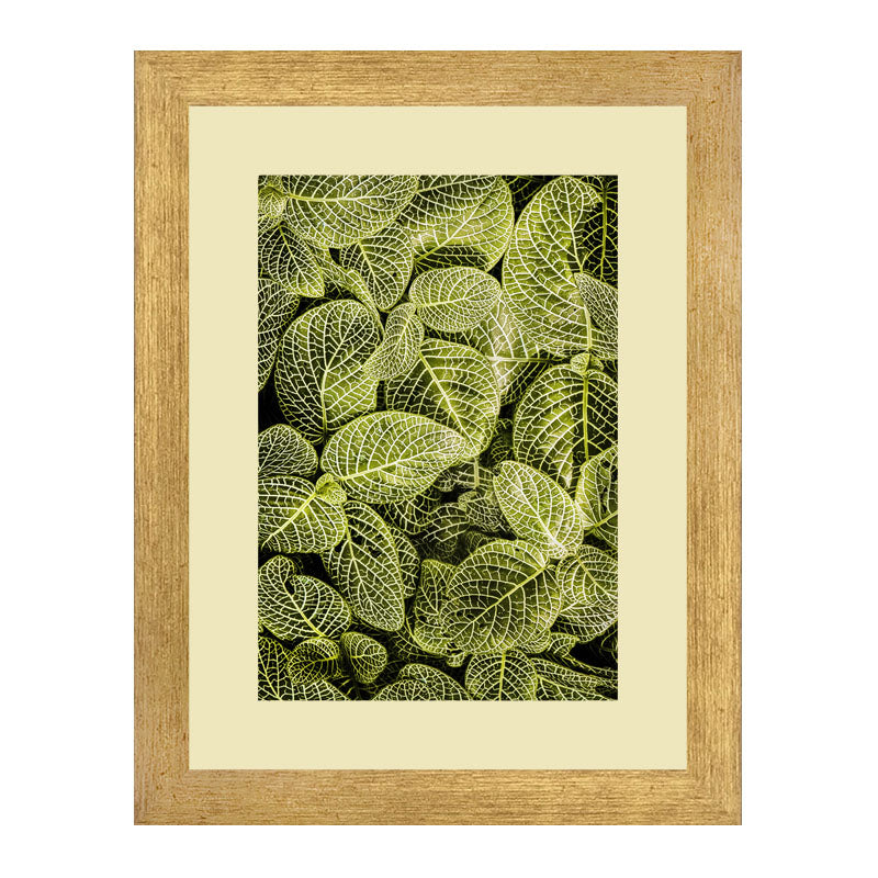 Set of 3 Autumn Leaves Wall Frame Set – Brown, Green & Frosted Leaves