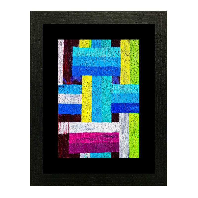 Set of 3 Modern Color Blocks Wall Frame Set – Playful Abstract Design