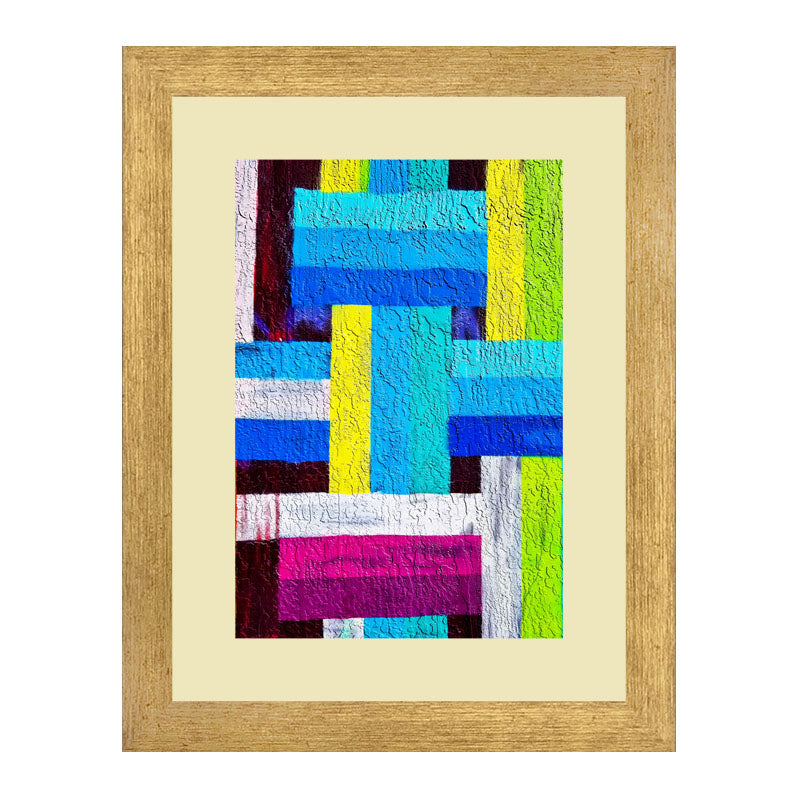 Set of 3 Modern Color Blocks Wall Frame Set – Playful Abstract Design