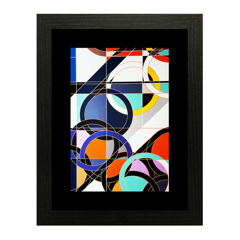 Set of 3 Modern Color Blocks Wall Frame Set – Playful Abstract Design