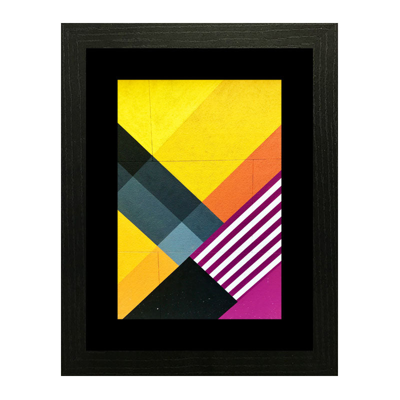 3 Piece Bright Geometry Wall Frame Set – Colorful Geometric Shapes