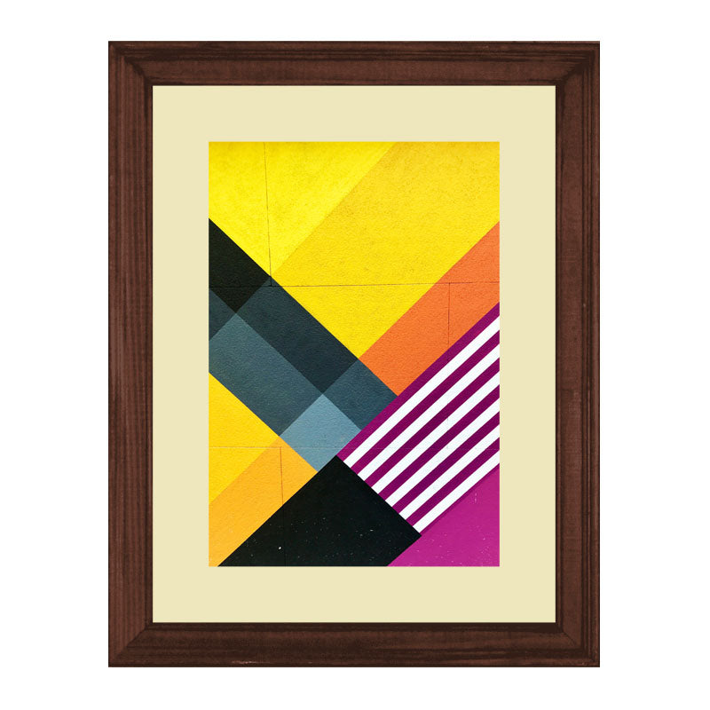 3 Piece Bright Geometry Wall Frame Set – Colorful Geometric Shapes