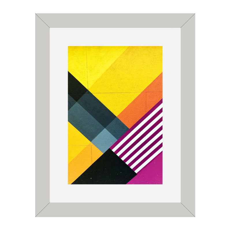 3 Piece Bright Geometry Wall Frame Set – Colorful Geometric Shapes