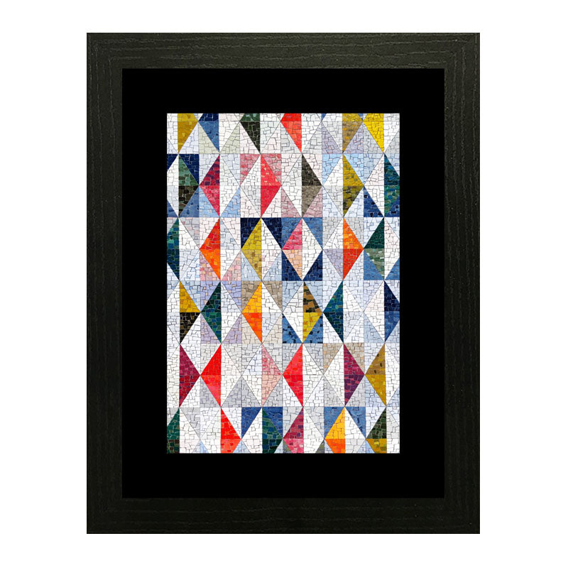 3 Piece Bright Geometry Wall Frame Set – Colorful Geometric Shapes