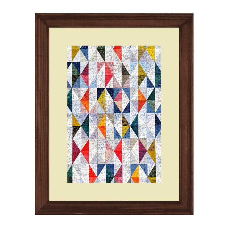 3 Piece Bright Geometry Wall Frame Set – Colorful Geometric Shapes