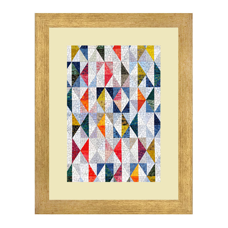 3 Piece Bright Geometry Wall Frame Set – Colorful Geometric Shapes