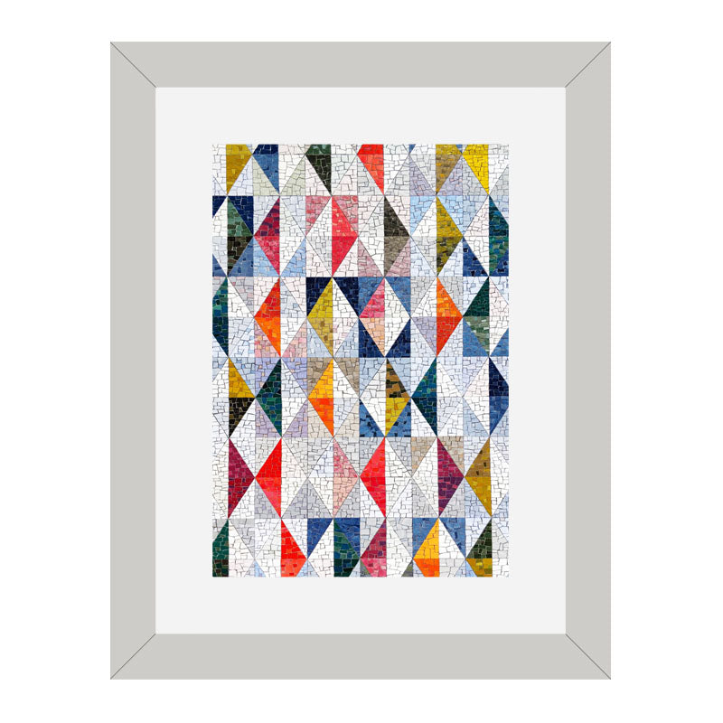 3 Piece Bright Geometry Wall Frame Set – Colorful Geometric Shapes