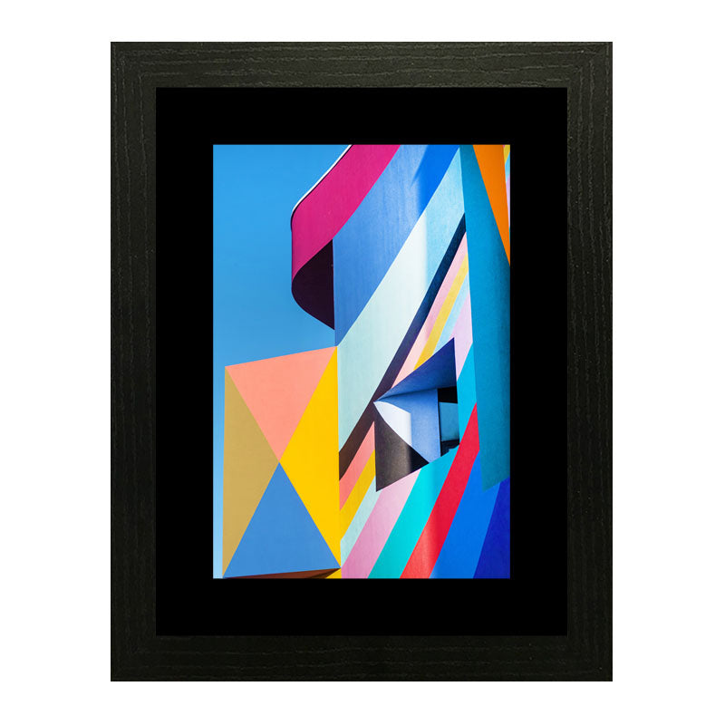 3 Piece Bright Geometry Wall Frame Set – Colorful Geometric Shapes