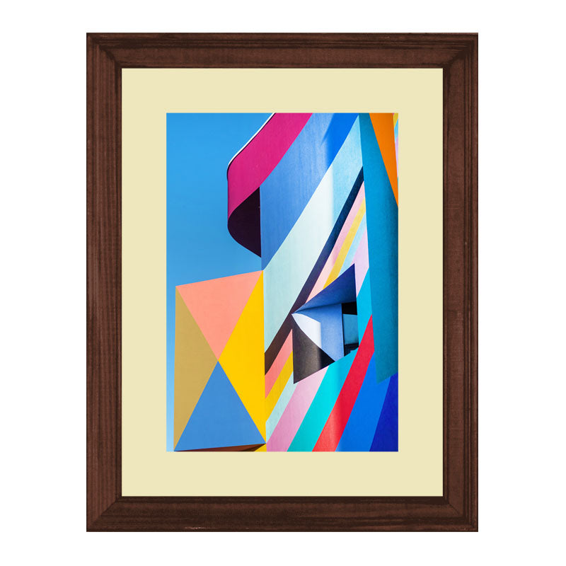 3 Piece Bright Geometry Wall Frame Set – Colorful Geometric Shapes