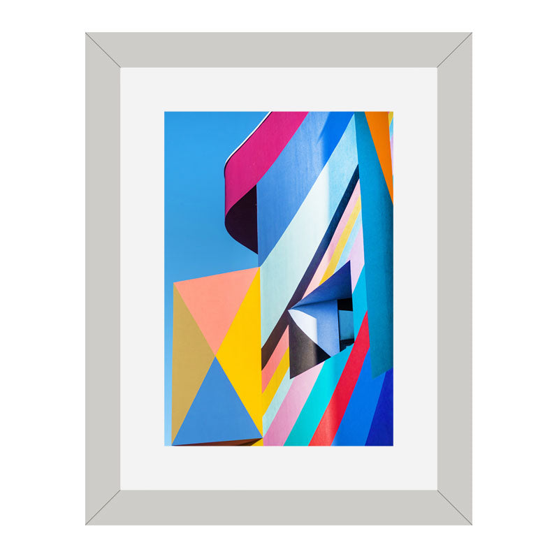3 Piece Bright Geometry Wall Frame Set – Colorful Geometric Shapes