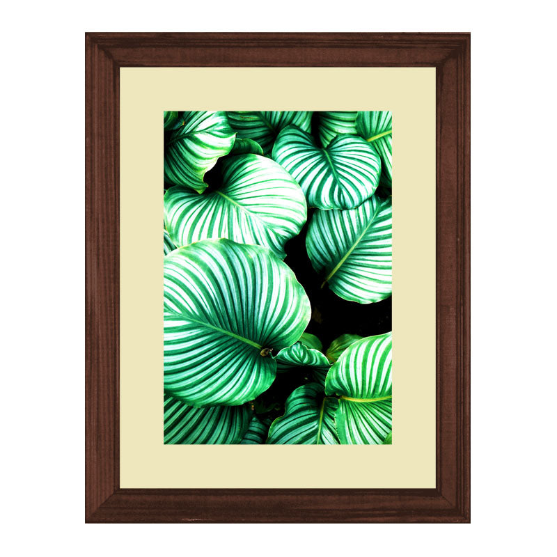 Set of 3 Fresh Green Leaves Wall Frame Set – Vibrant Botanical Art