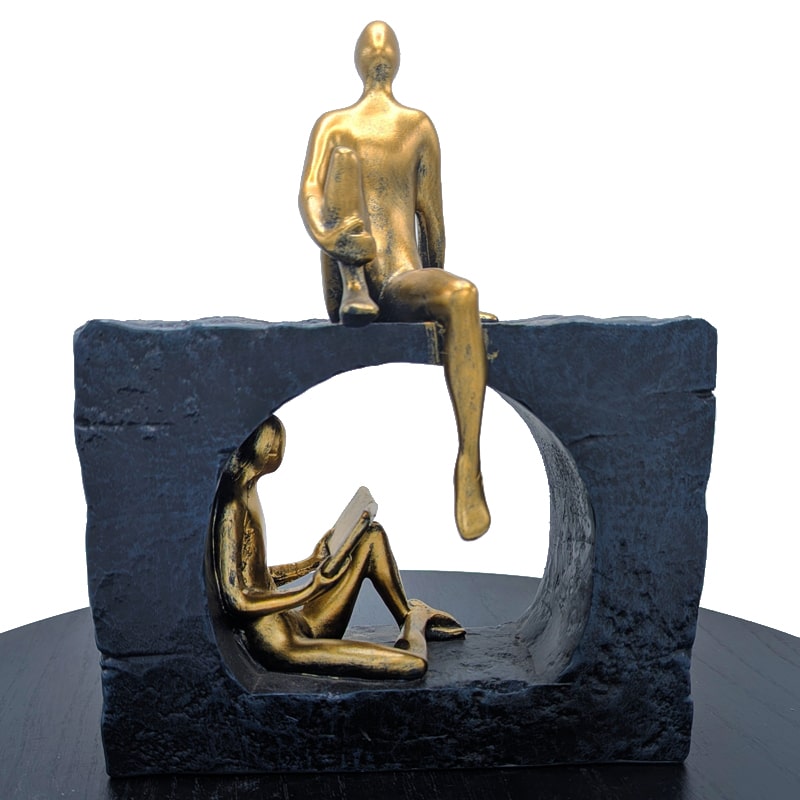 Modern Abstract Sculpture with Hanging Legs Contemporary Sculpture