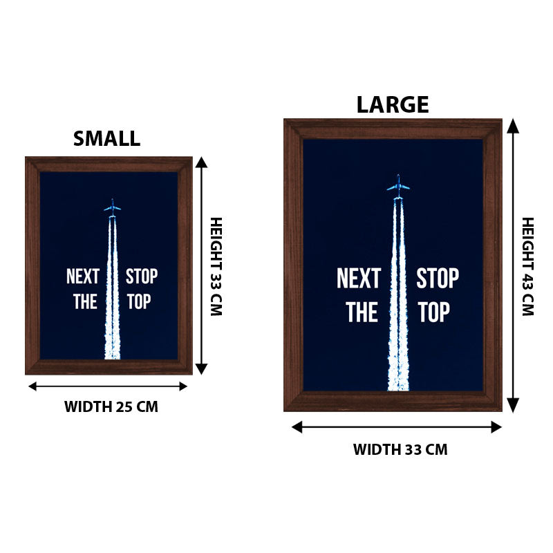 "Next Stop: The Top" Quote Frame – Motivational Tower Poster