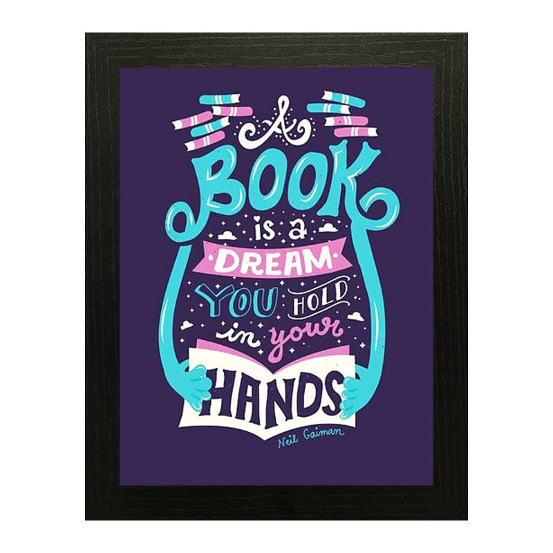 “A Book is a Dream…” Reading Lover Quote Frame