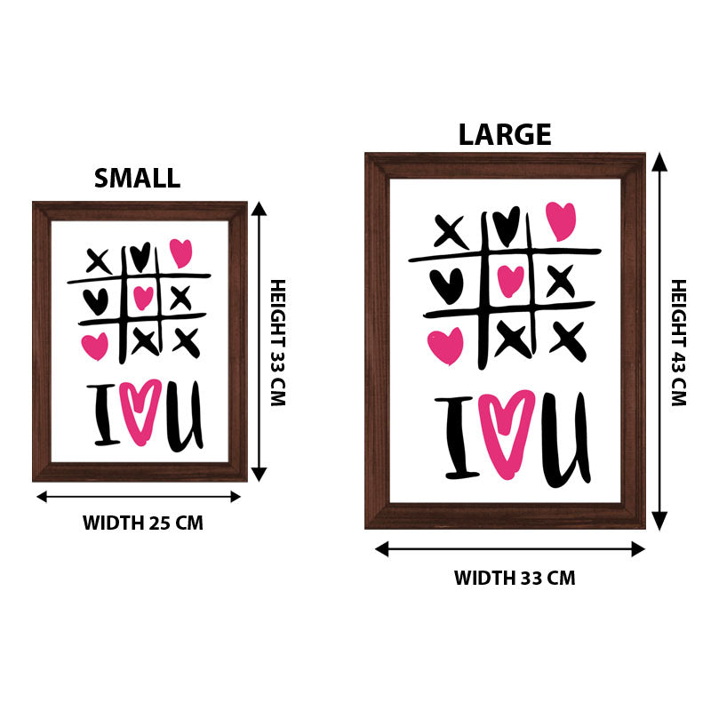 “I ♥ U” Cute and Minimalistic Love Quote Frame