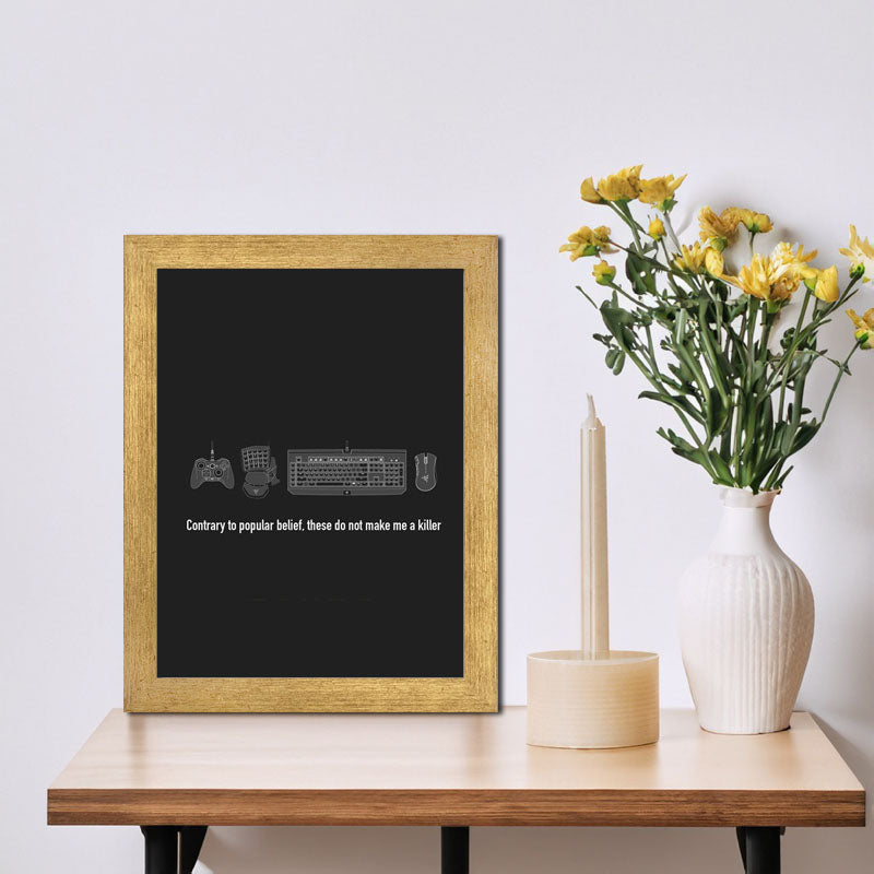 “Contrary To Popular Belief” Calm Confidence Quote Frame