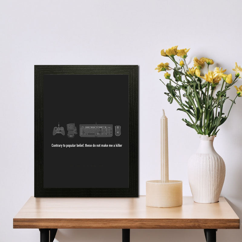 “Contrary To Popular Belief” Calm Confidence Quote Frame