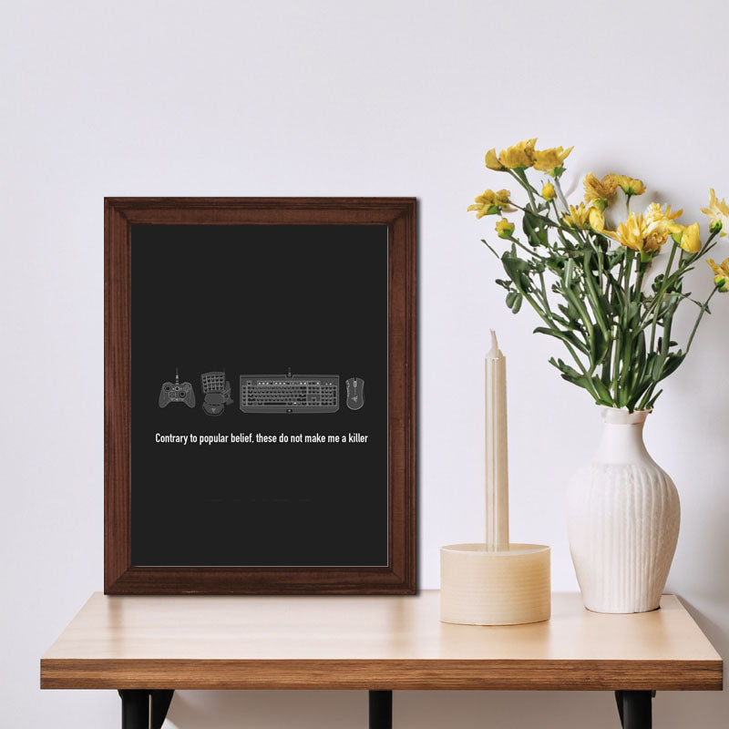 “Contrary To Popular Belief” Calm Confidence Quote Frame