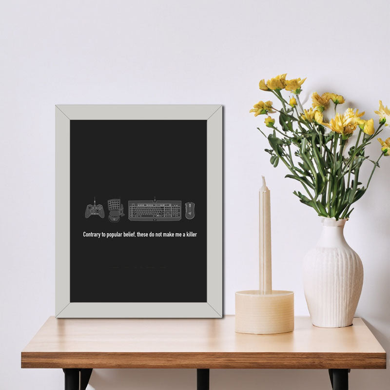“Contrary To Popular Belief” Calm Confidence Quote Frame