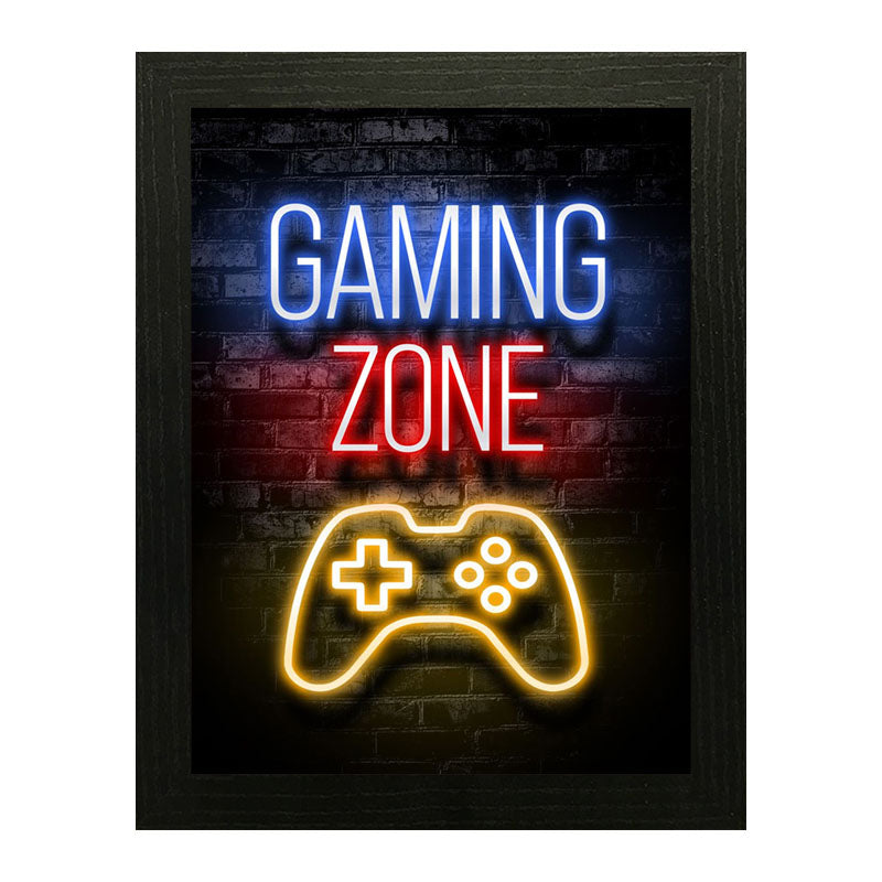 "Gaming Zone" Gamer Decor Quote Frame