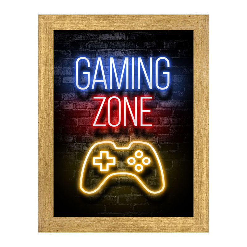 "Gaming Zone" Gamer Decor Quote Frame