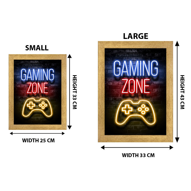 "Gaming Zone" Gamer Decor Quote Frame