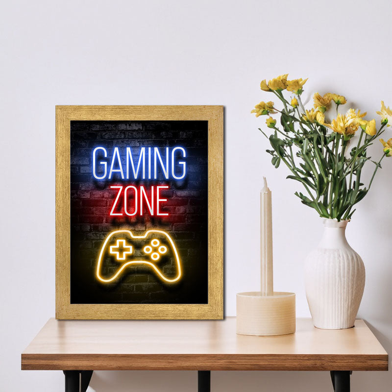 "Gaming Zone" Gamer Decor Quote Frame