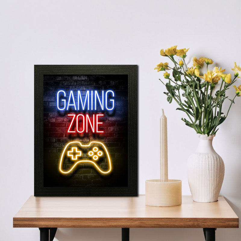 "Gaming Zone" Gamer Decor Quote Frame
