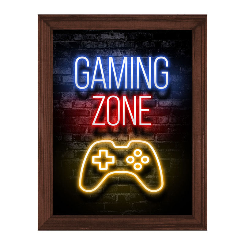 "Gaming Zone" Gamer Decor Quote Frame