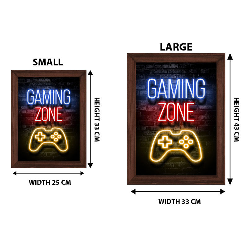 "Gaming Zone" Gamer Decor Quote Frame