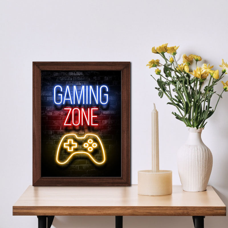 "Gaming Zone" Gamer Decor Quote Frame