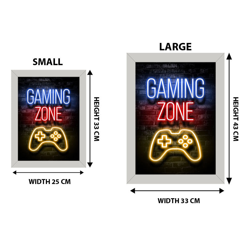"Gaming Zone" Gamer Decor Quote Frame